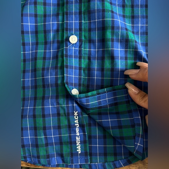 Janie and Jack Plaid Button Up - Picture 3 of 3